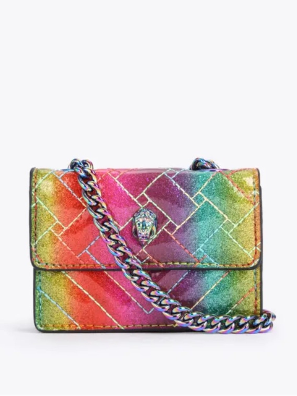 Kurt Geiger London Micro Kensington Quilted Metallic Crossbody Bag - Multicolor